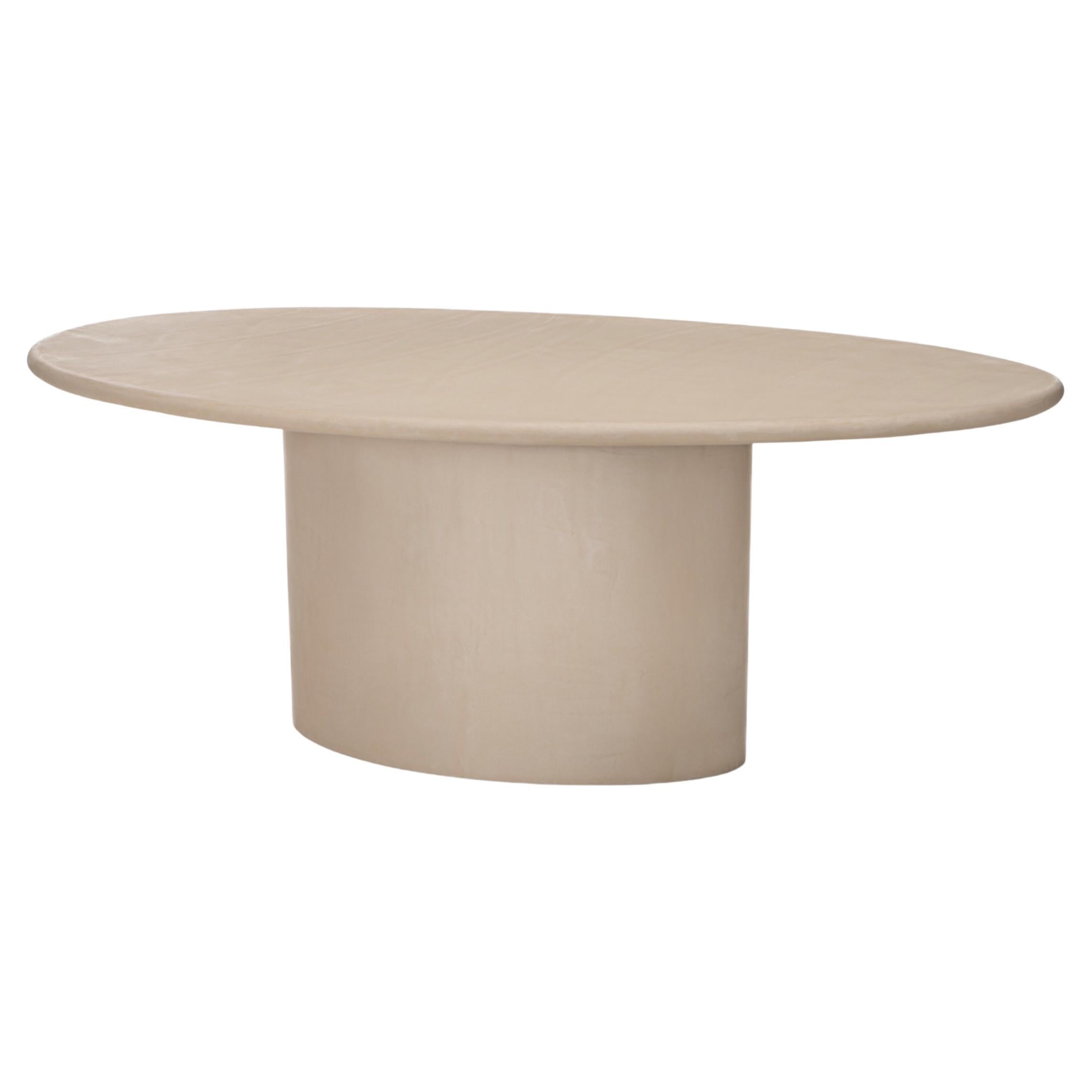 Organic Shaped Natural Plaster Dining Table "Sami" 200 by Isabelle Beaumont For Sale