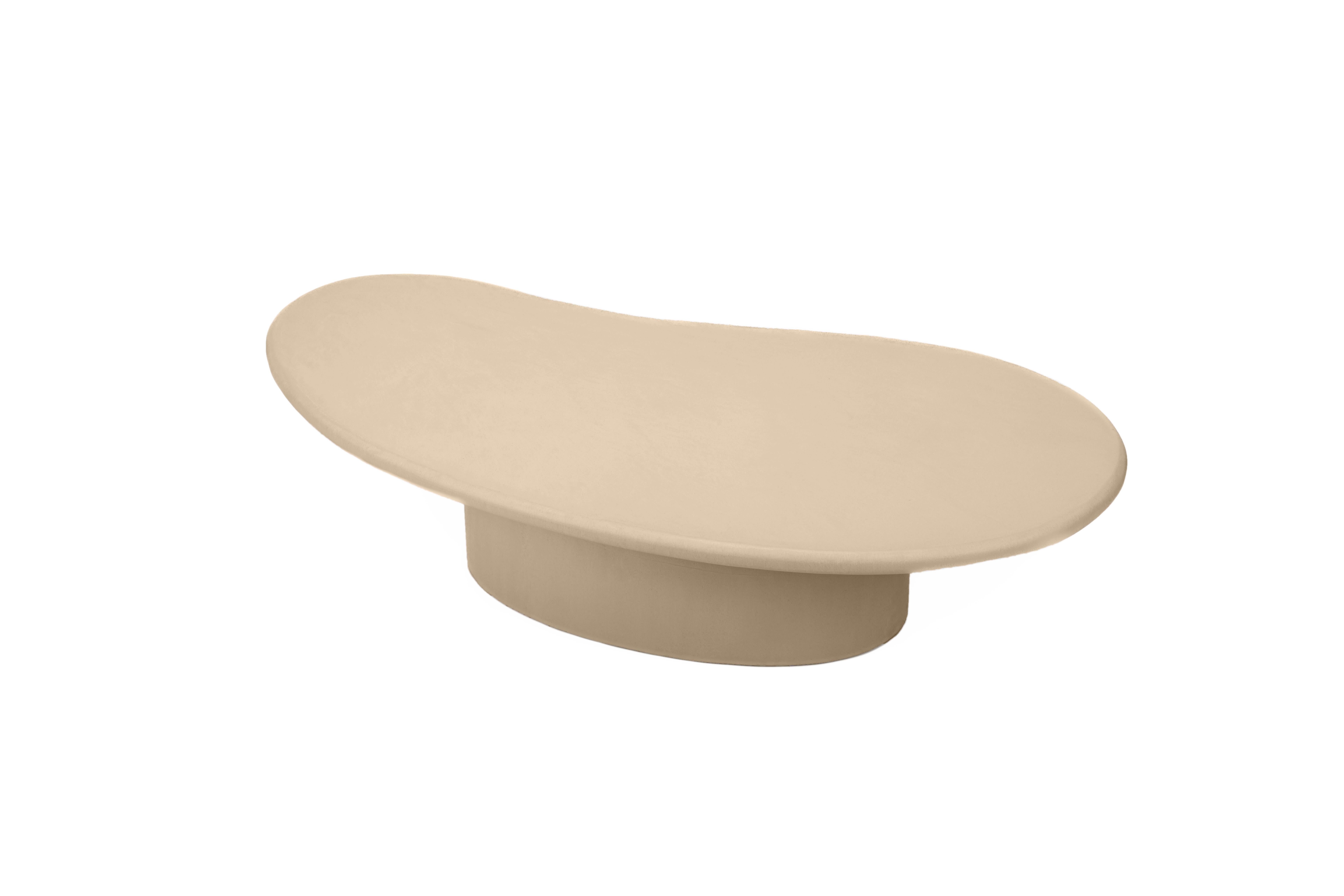 Belgian Organic Shaped Natural Plaster Coffee Table 