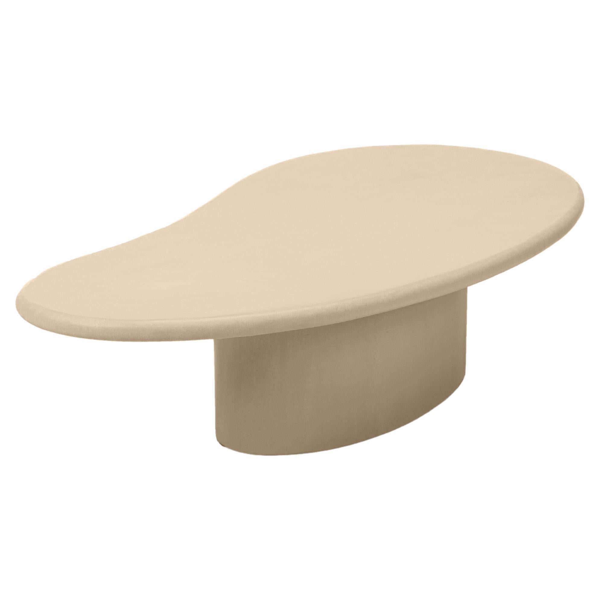 Organic Shaped Natural Plaster Coffee Table "Angus" 150 by Isabelle Beaumont For Sale