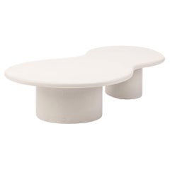 Organic Shaped Natural Plaster Coffee Table "Ovum" 150 by Isabelle Beaumont