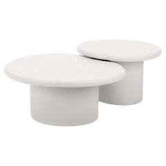 Contemporary Organic Natural Plaster "Sami" Table Set by Isabelle Beaumont
