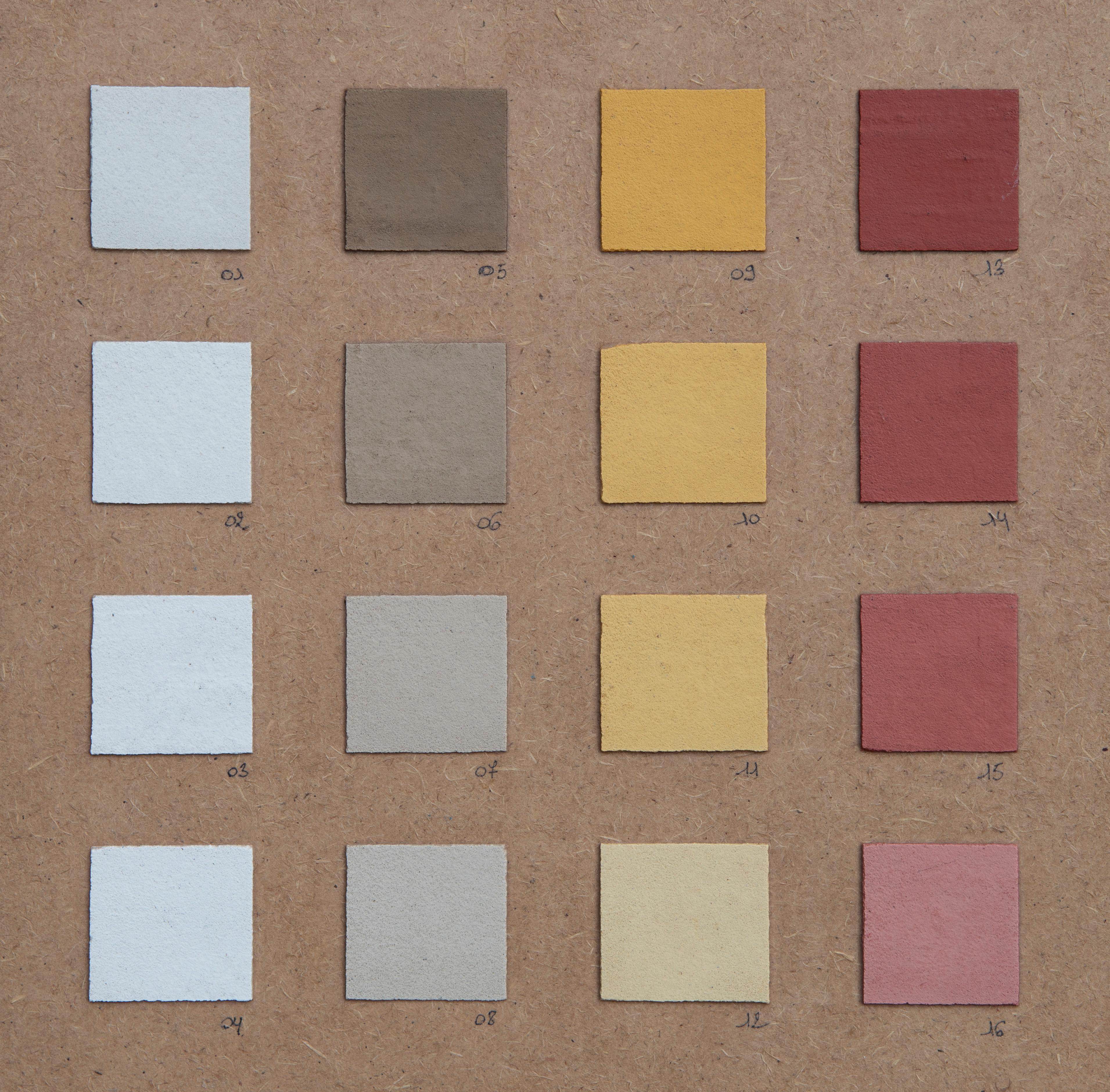 Échantillon de couleur du plâtre naturel de forme organique d'Atelier BB 7