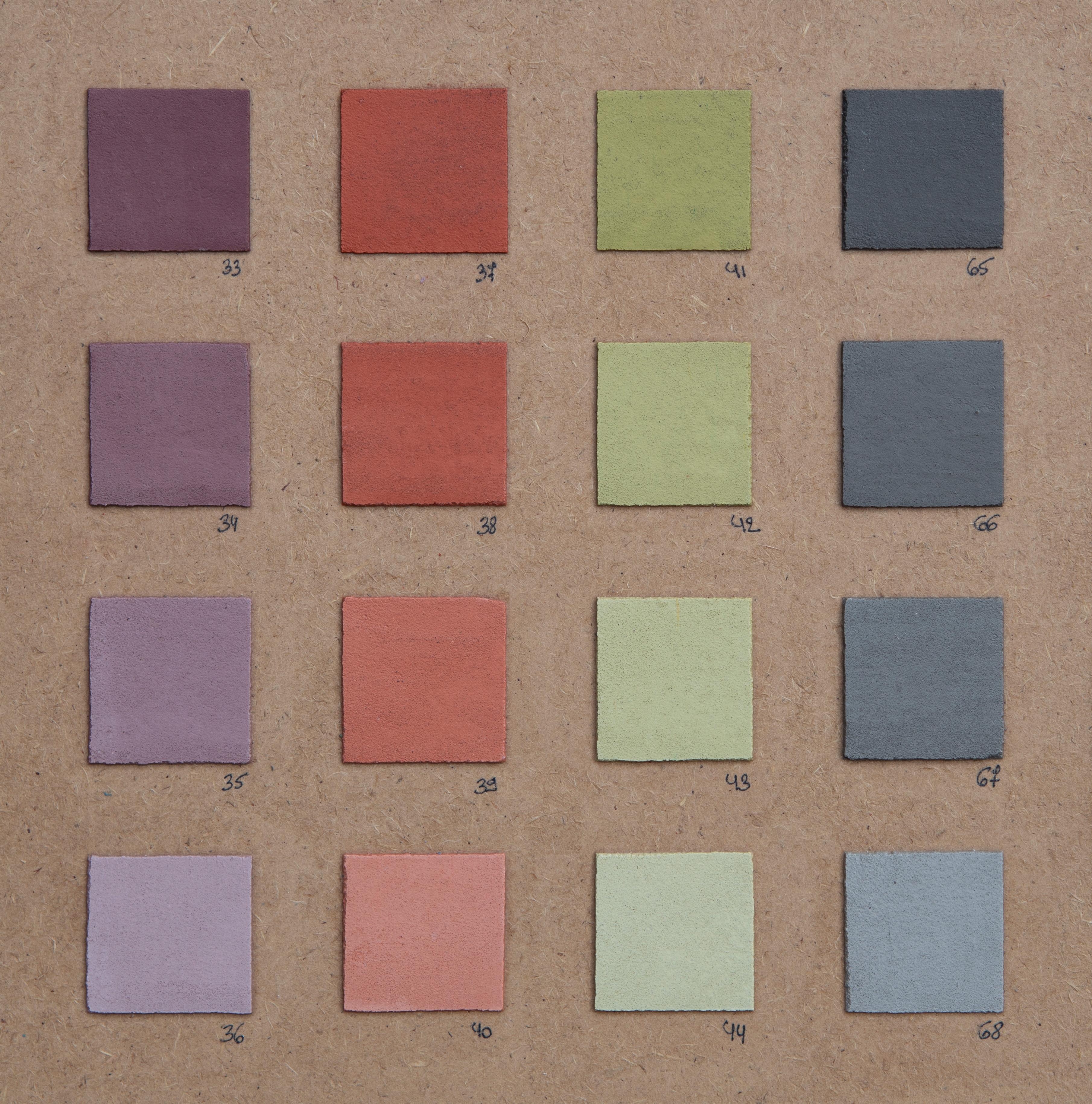 Échantillon de couleur du plâtre naturel de forme organique d'Atelier BB 9
