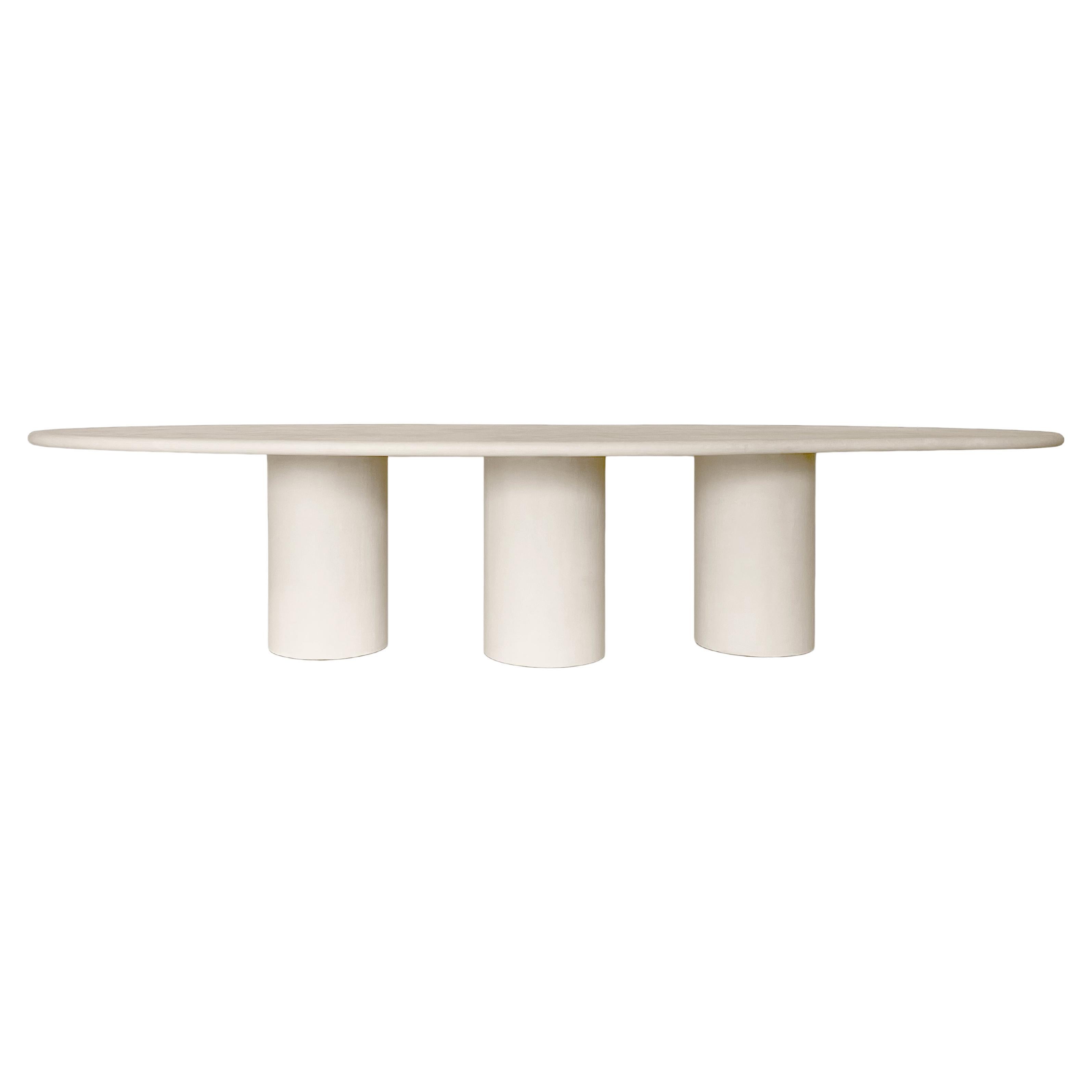 Organic Shaped Natural Plaster Dining/Conference Table 345 by Isabelle Beaumont For Sale