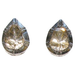 Organic Shaped Rosecut ice Diamonds Studs