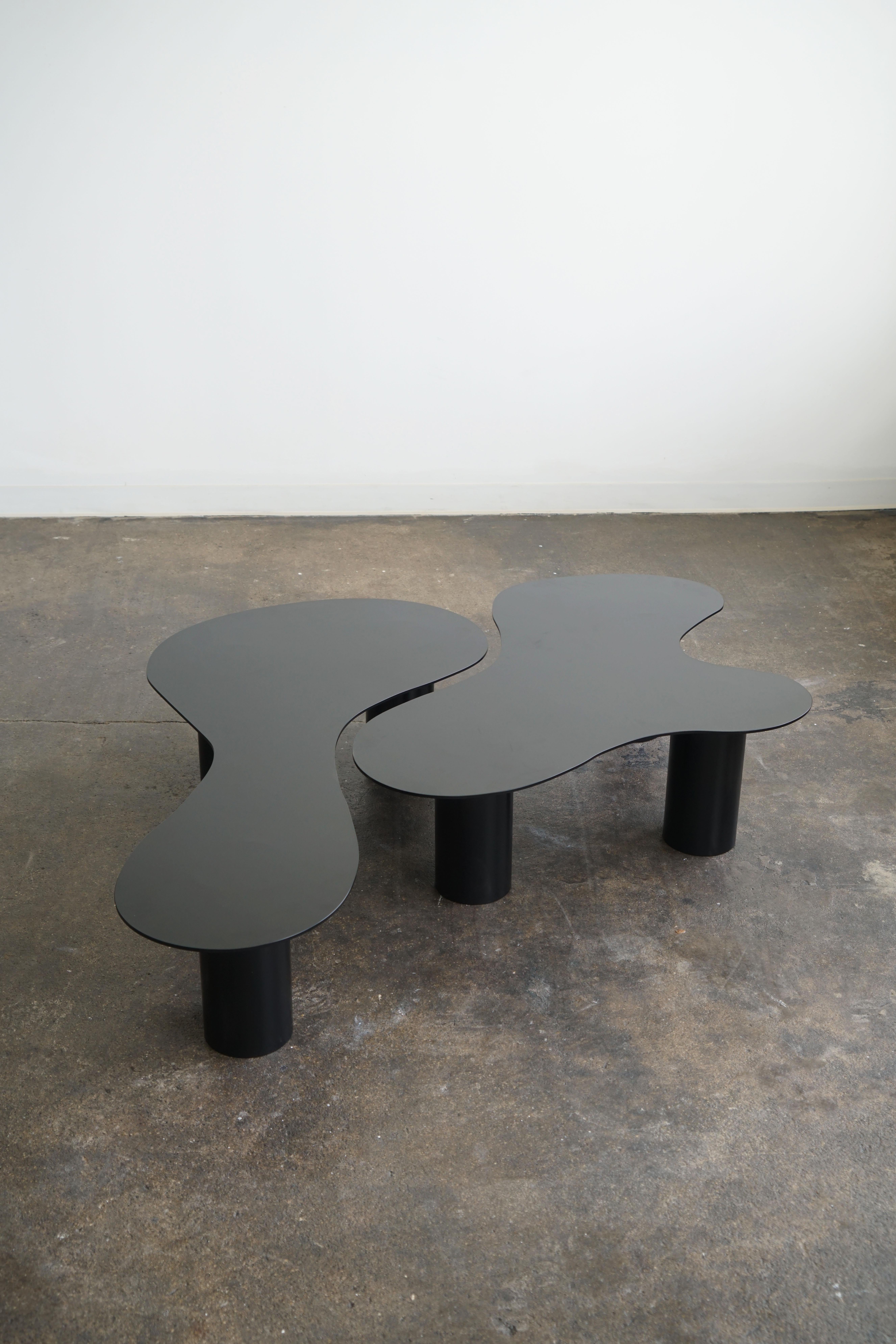 Organic Shaped Steel Coffee Table 