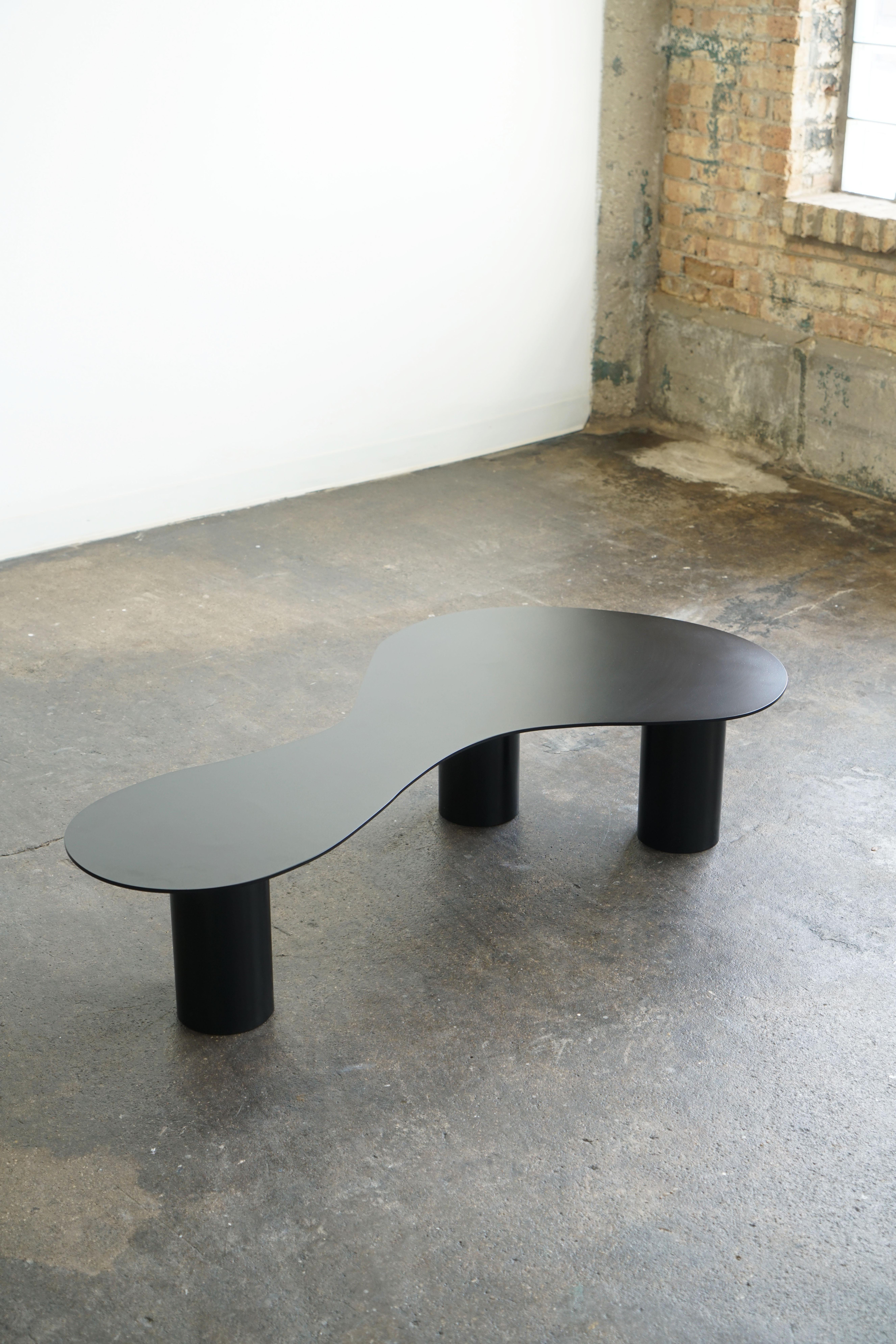 Organic Modern Organic Shaped Steel Coffee Table 