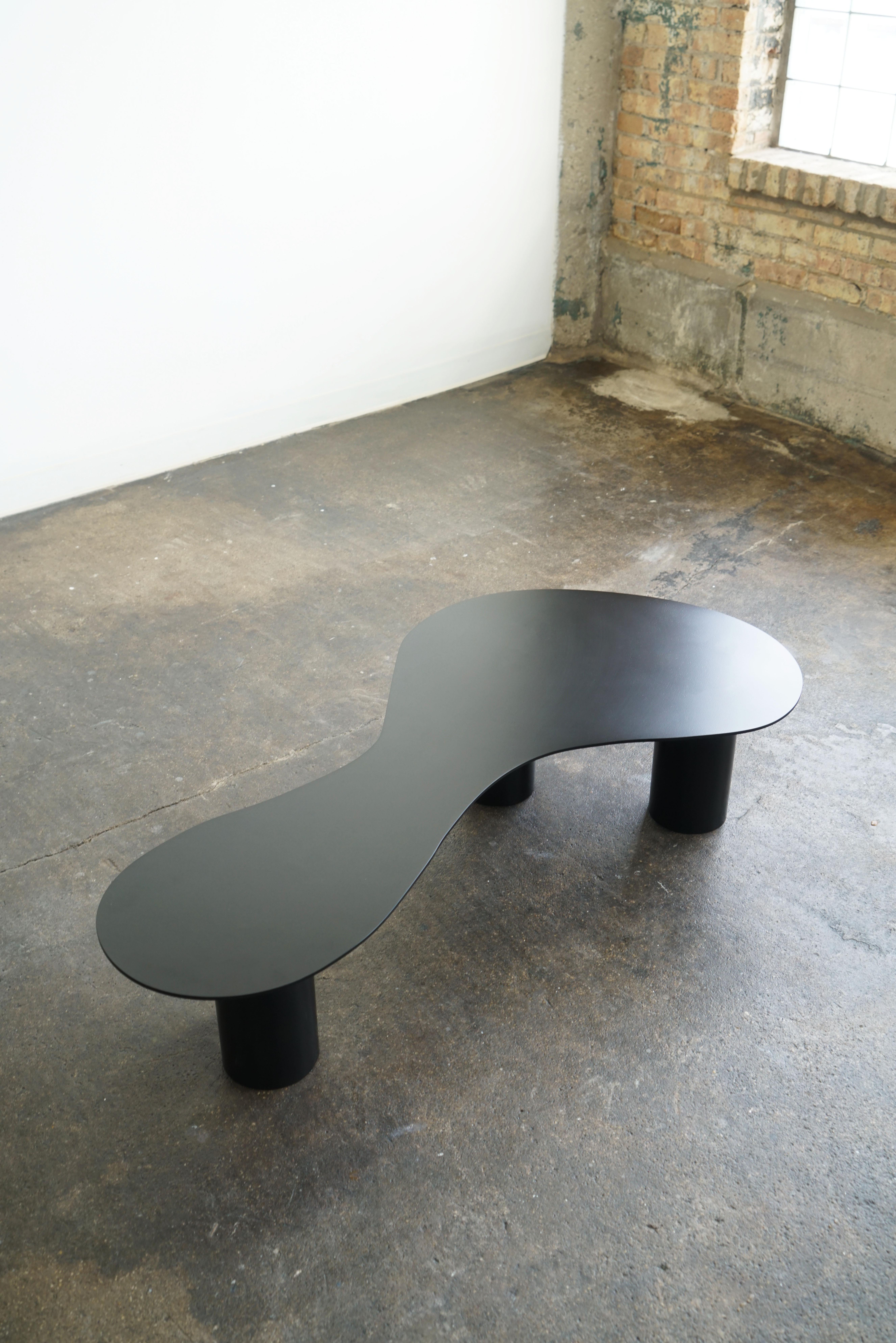Organic Shaped Steel Coffee Table 