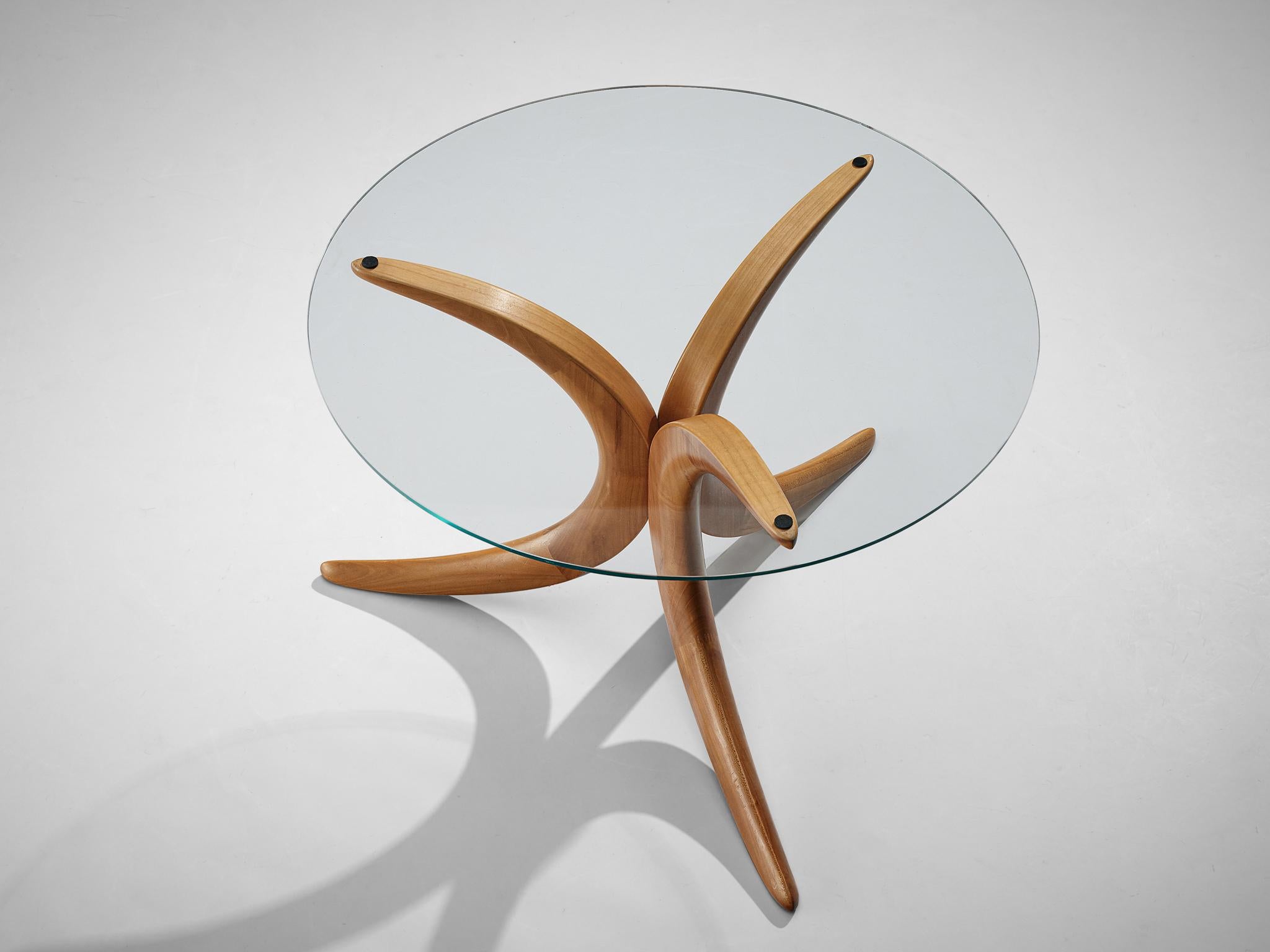 Mid-Century Modern Organic Shaped Tripod Coffee Table