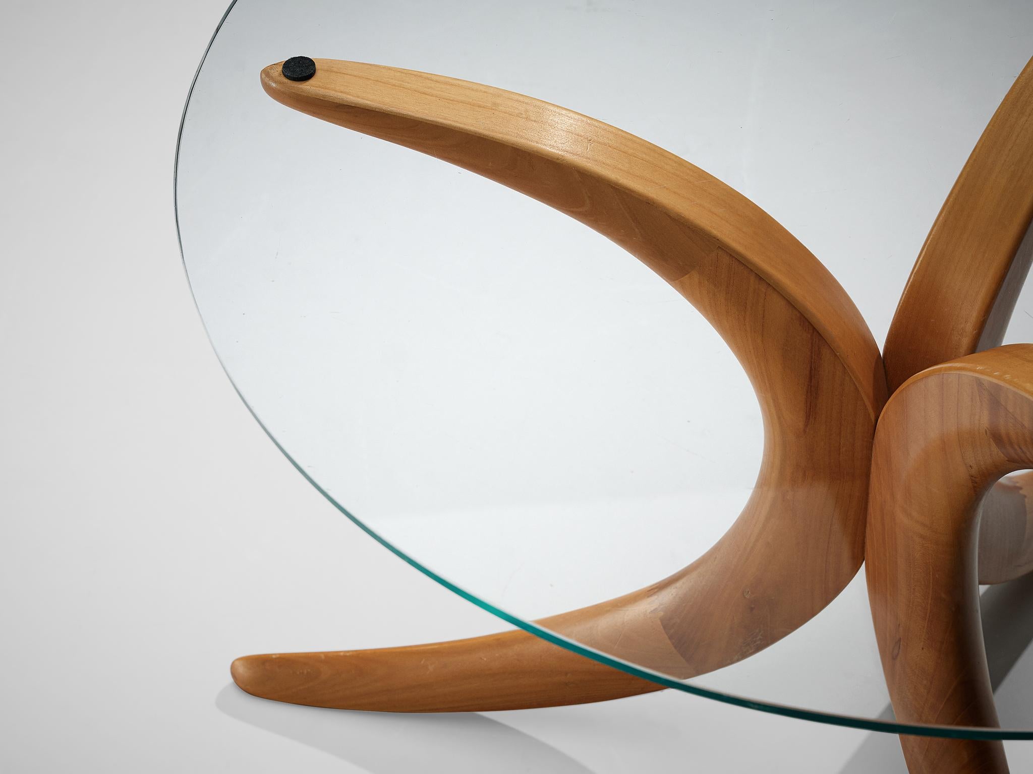 Italian Organic Shaped Tripod Coffee Table