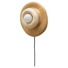 Organic Shaped Wall Lamp in Cerry and Maple Wood - Wall Light