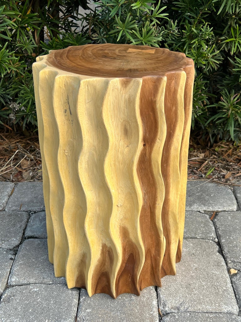 Contemporary Organic Side Table or Stool in Exotic Suar Wood, Thailand For Sale