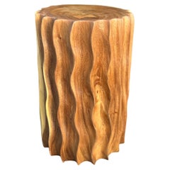 Organic Side Table or Stool in Exotic Suar Wood, Thailand