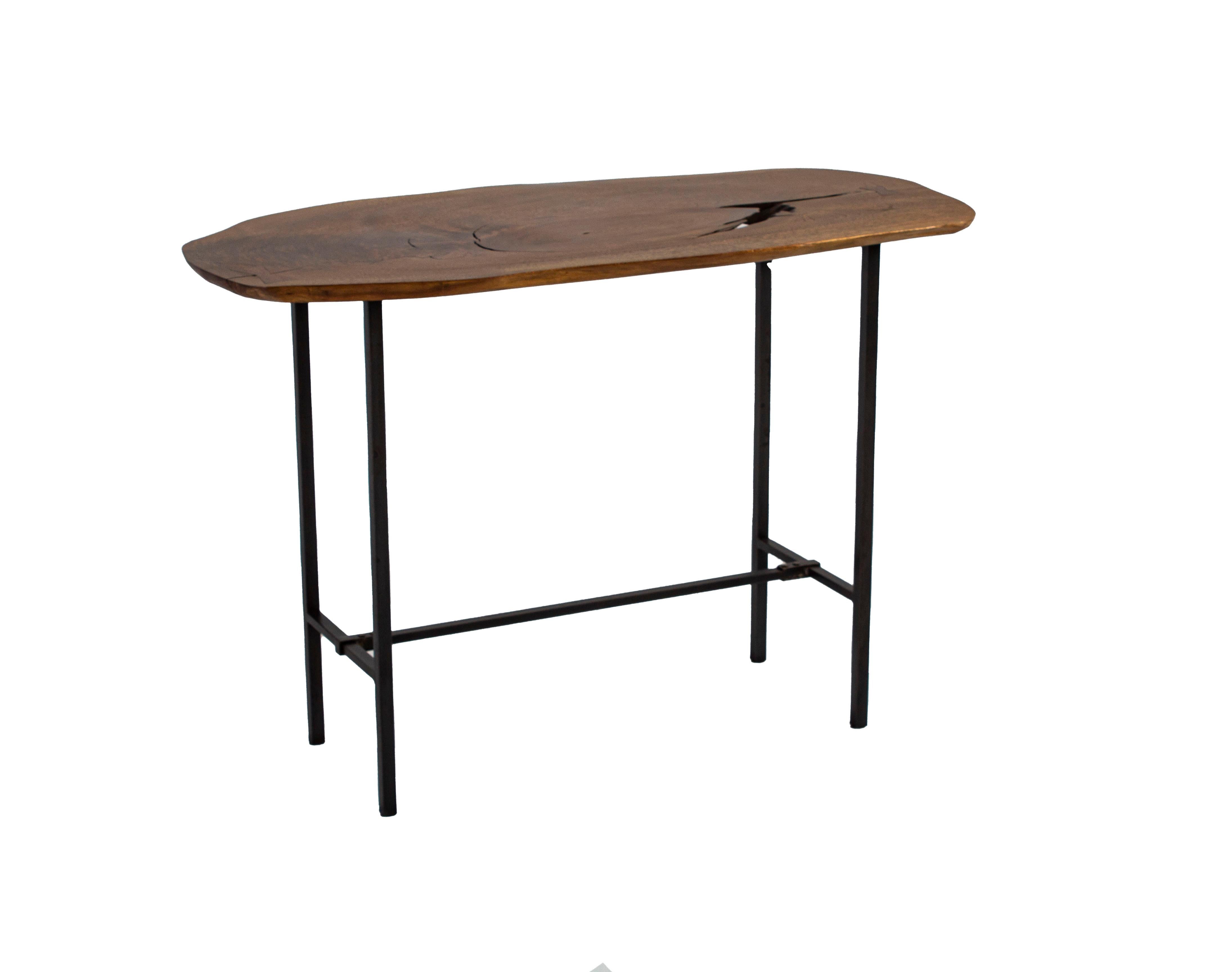Mid-Century Modern Organic Side Table Top, Custom Base For Sale