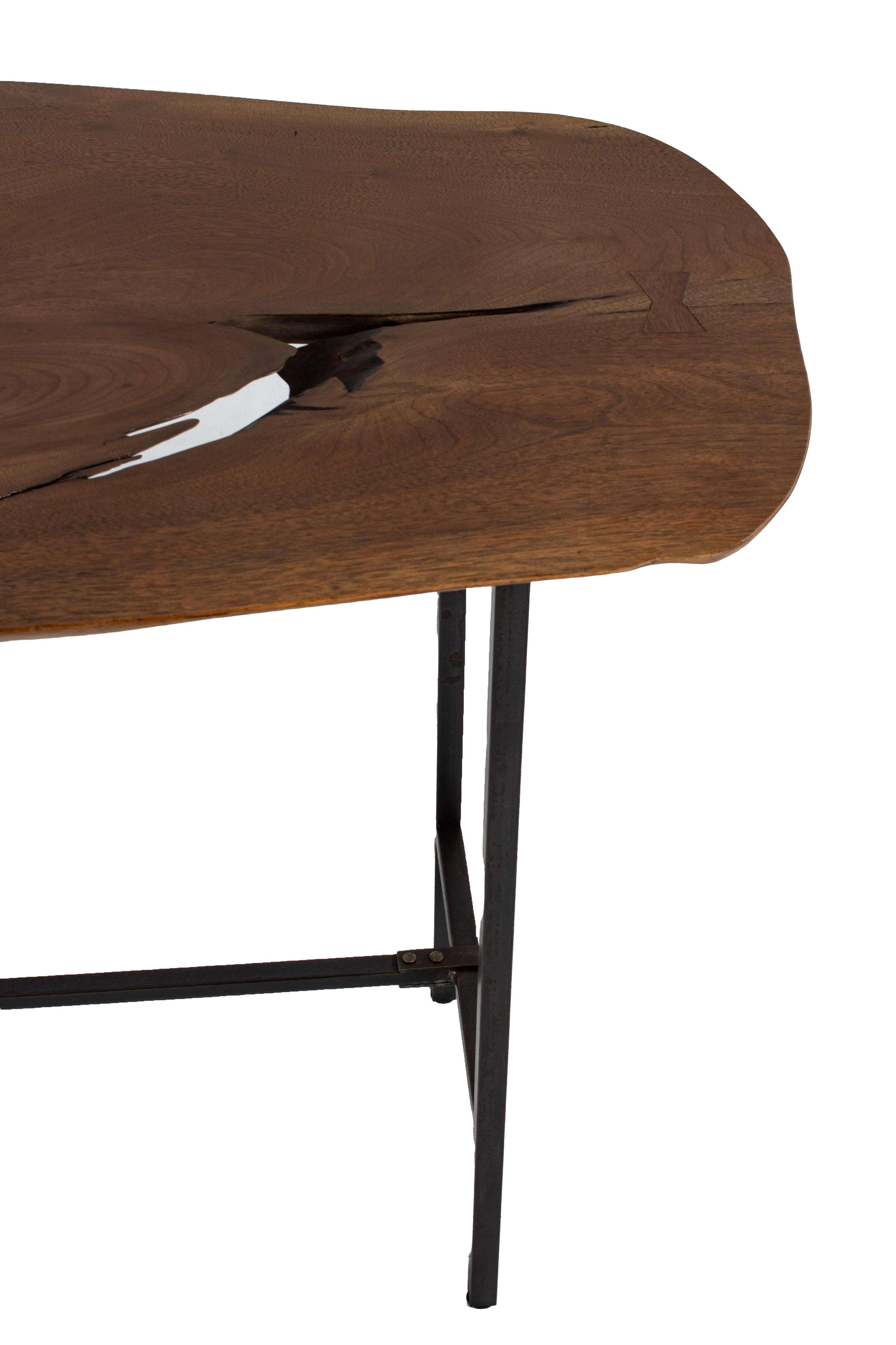 North American Organic Side Table Top, Custom Base For Sale