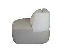 Sofa Pierre aus weißer und cremefarbener Wolle