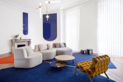 Sofa Pierre aus weißer, cremefarbener, brauner Wolle, hergestellt in Frankreich, anpassbar
