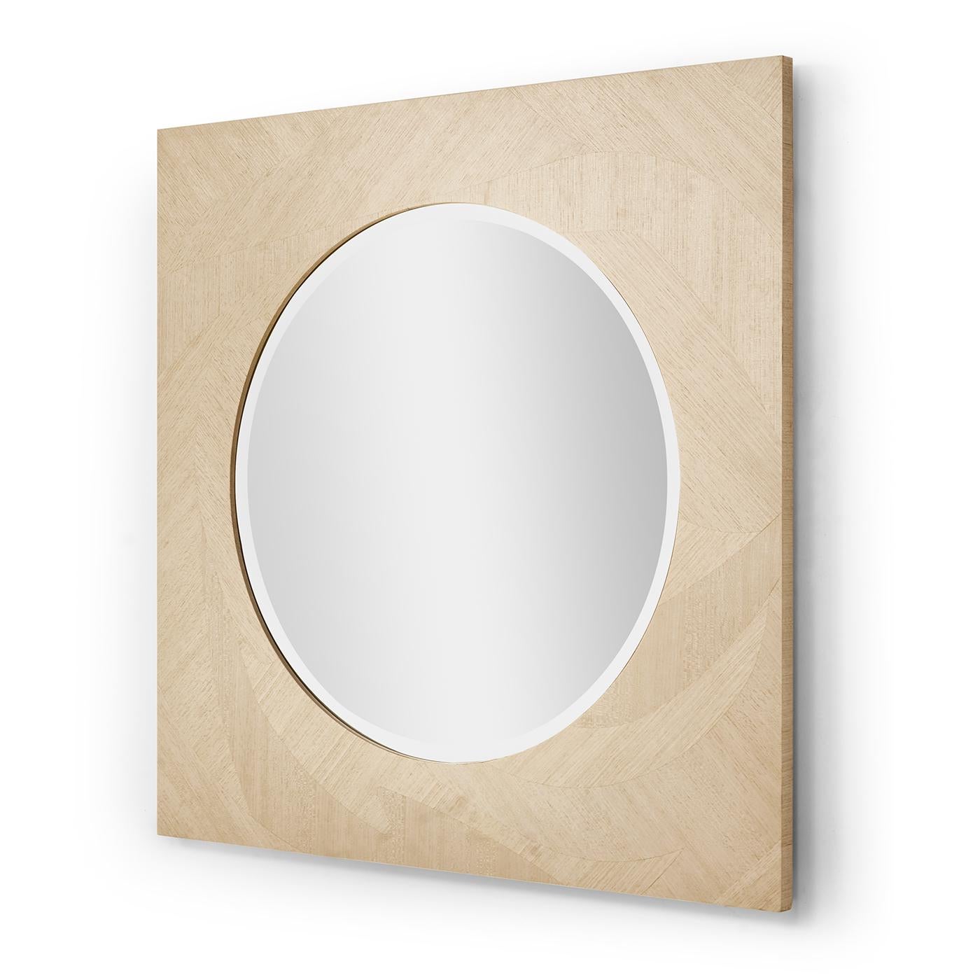 Contemporary Organic Square Mirror For Sale