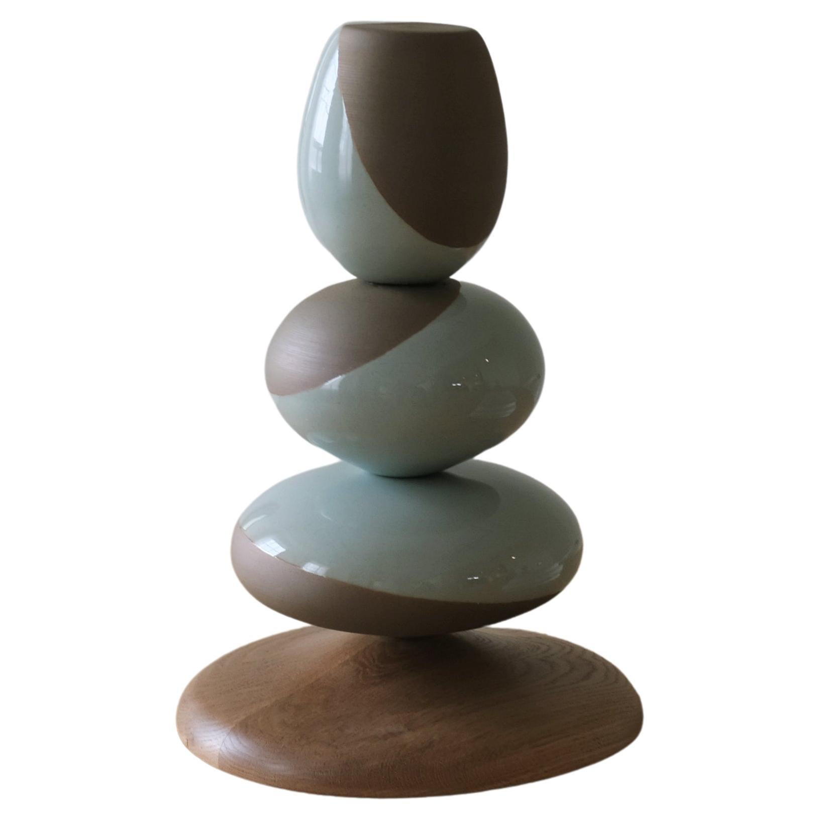 Organic Stack Table Sculpture - Contemporary Korean Ceramic by Soo Joo  For Sale