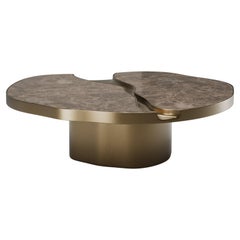 Organic Statement Retiva Coffee Table in Emperador Marble