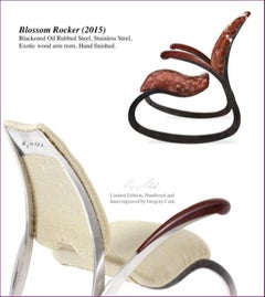Rocking Chair aus organischem Stahl mit anpassbarer Polsterung