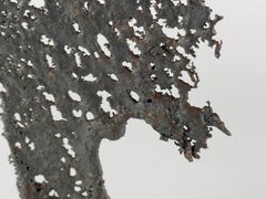 Organic Steel Sculpture with Pedestal Base