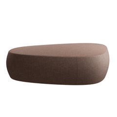 Organic Stons Ottoman '150 in peach plain fabric handcrafted by Murmurio
