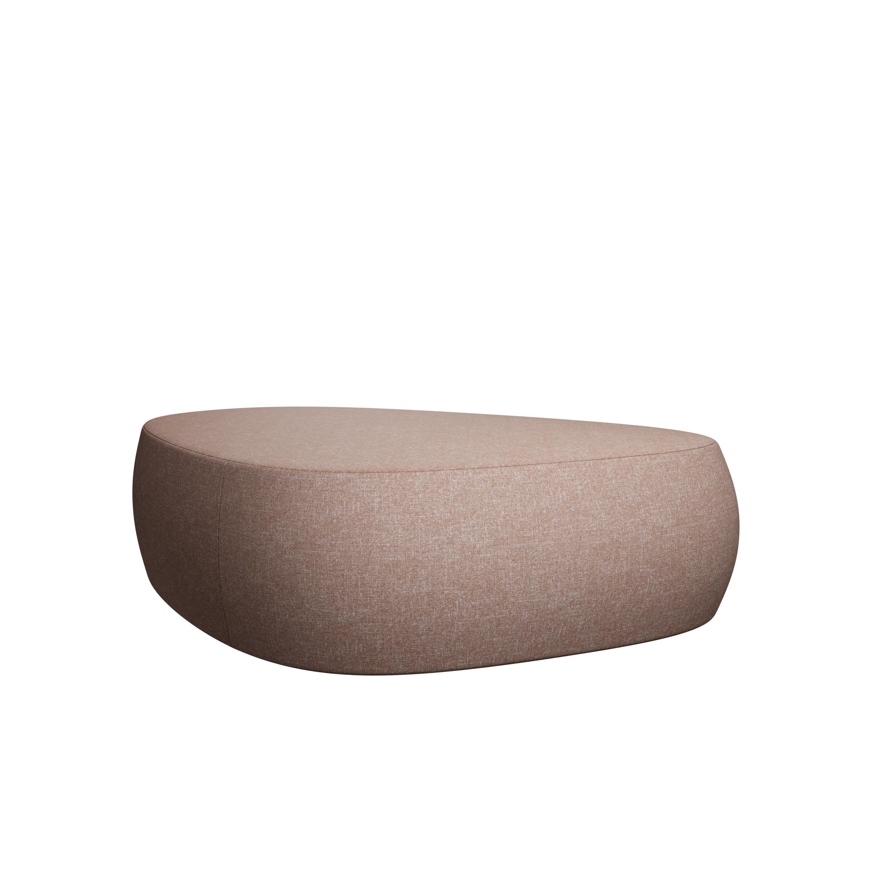 Organique Pouf Organic Stons 150 en tissu uni pêche fabriqué à la main par Murmurio en vente