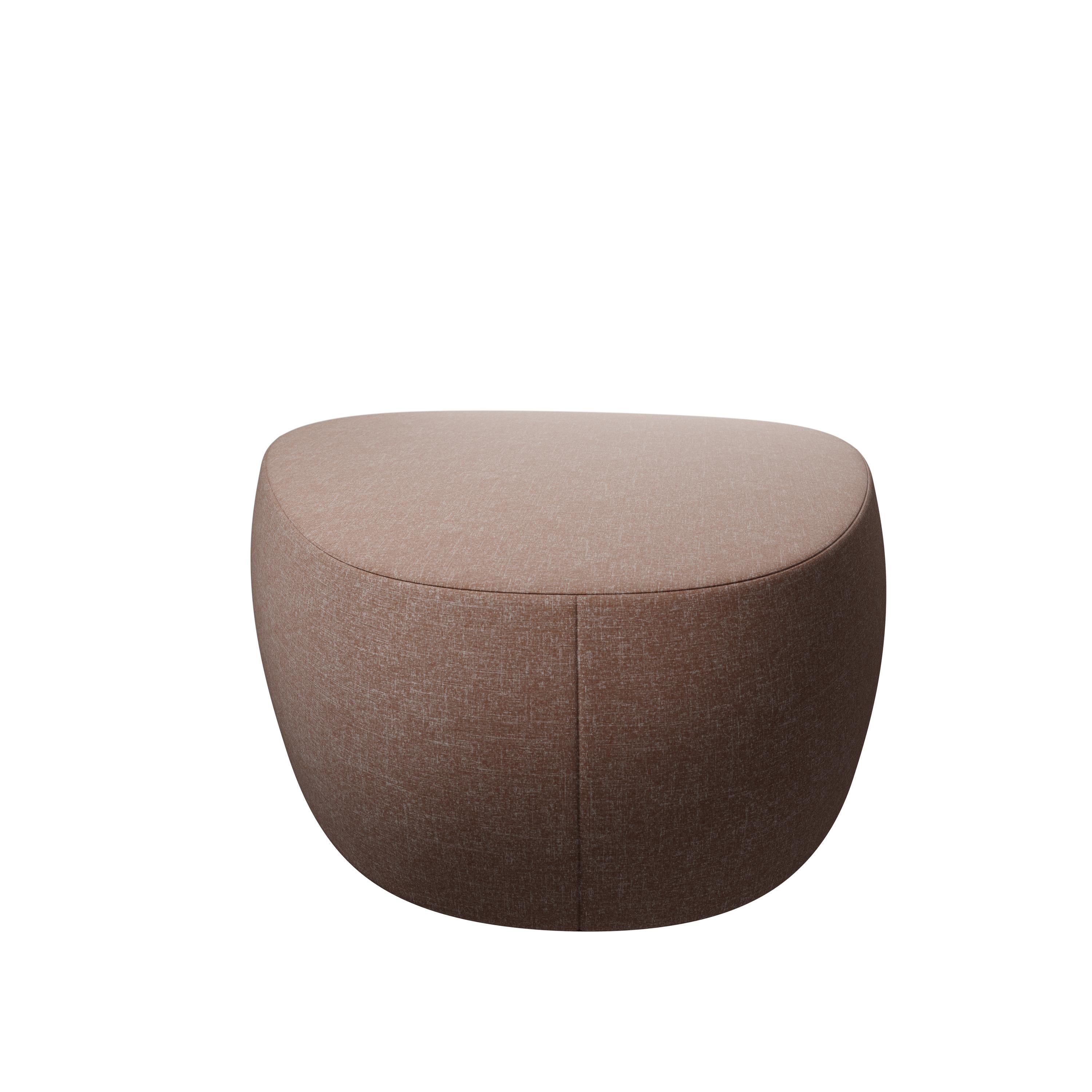Portugais Pouf Organic Stons 150 en tissu uni pêche fabriqué à la main par Murmurio en vente