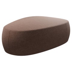 Organic Stons Ottoman '150 in peach plain fabric handcrafted by Murmurio