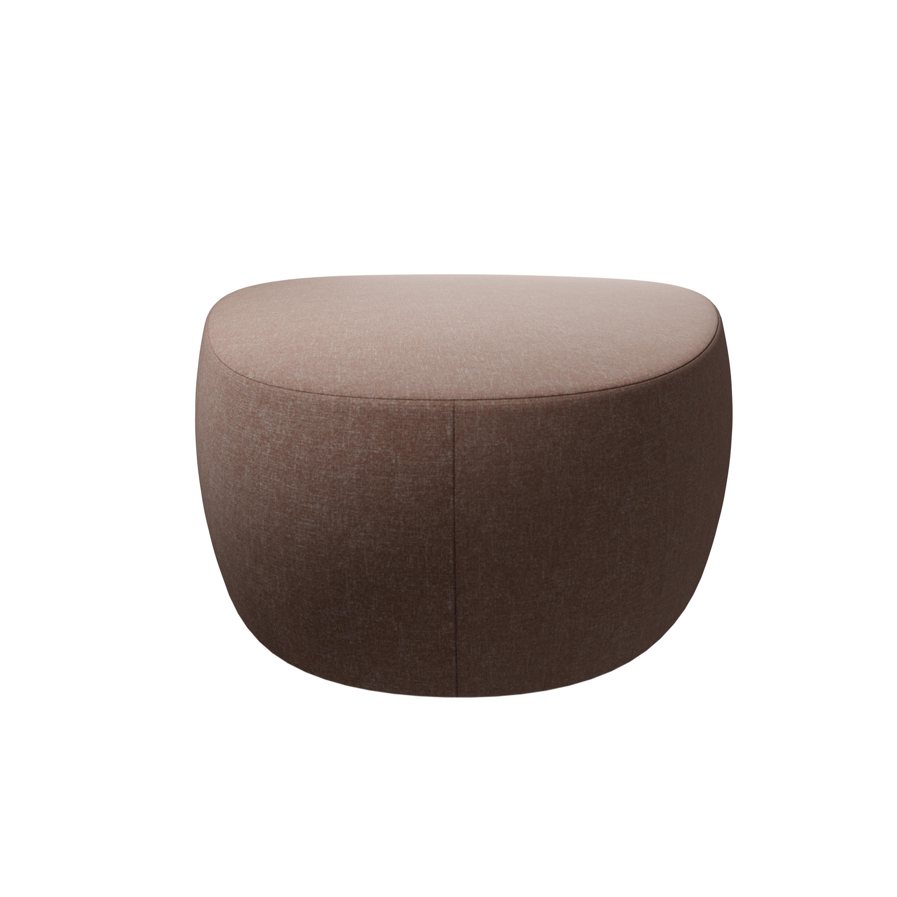 Organique Pouf Organic Stons 200 en tissu uni pêche fabriqué à la main par Murmurio en vente