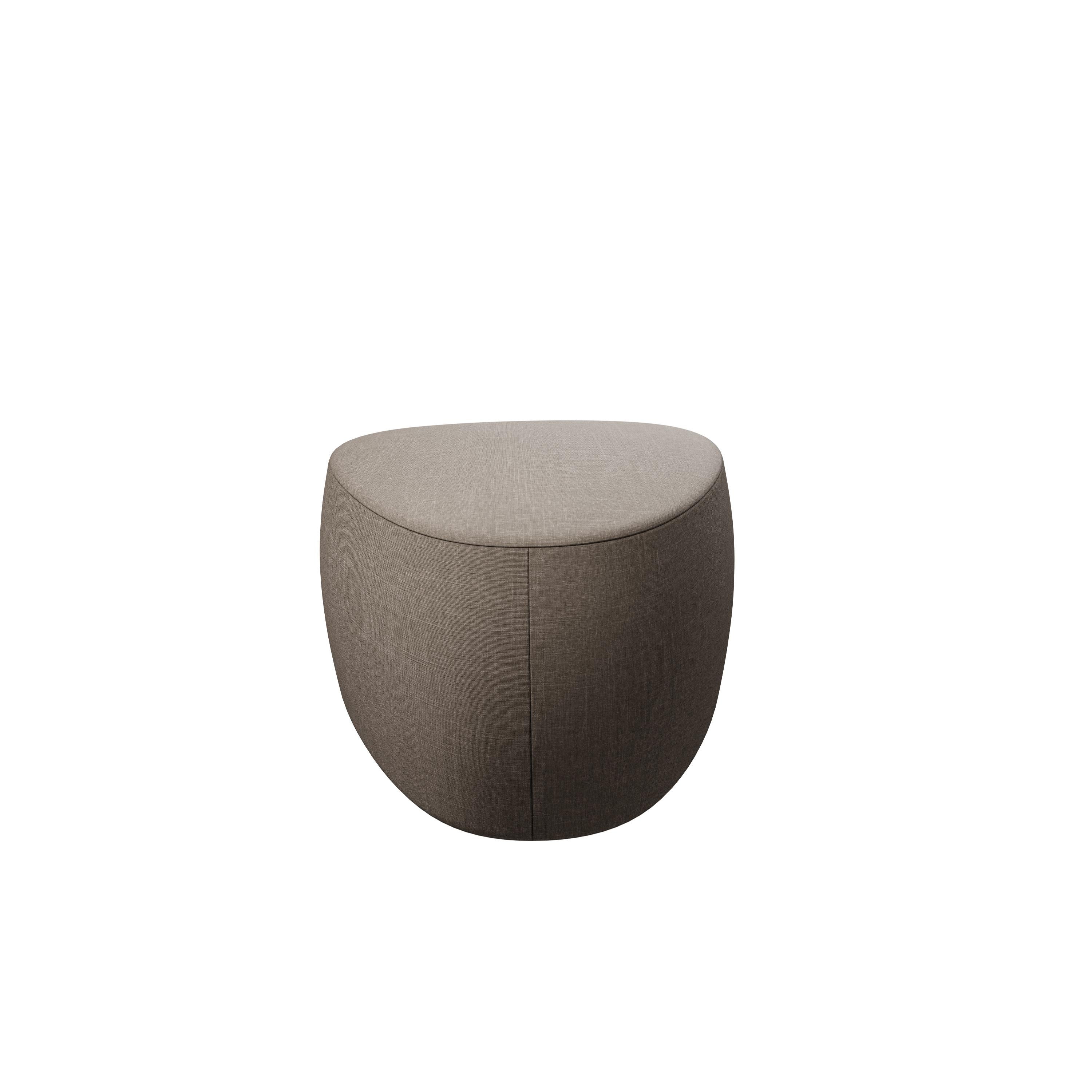 Organique Pouf Stons 110 en tissu uni taupe fabriqué à la main par Murmurio en vente