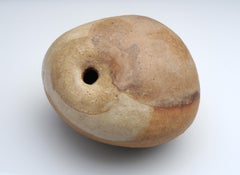 Organic Studio Art Pottery Ceramic by June Kapos with Interior "Rattle"