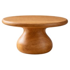 Tavolino da caffè moderno in stile organico in Oak massiccio di Sergio Vulpe