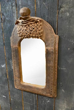 espejo de terracota de estilo orgánico