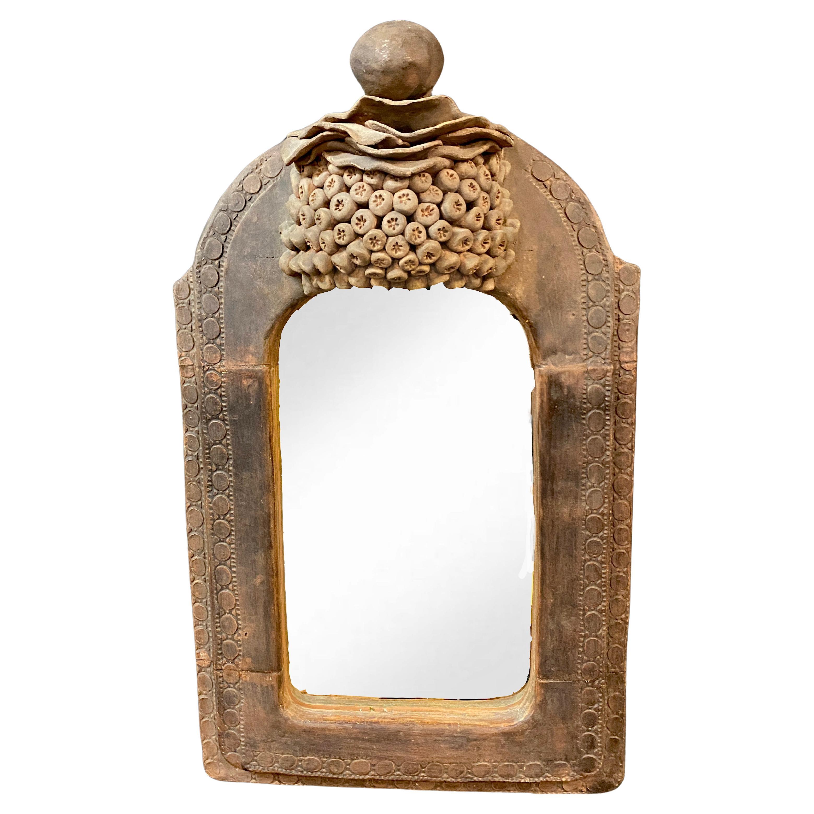 specchio in terracotta in stile organico in vendita