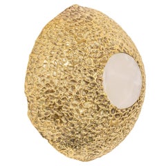 Organic style wall light ALABASTER CAST BRASS