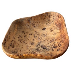 Organic Swedish Bowl in Elm Root Wood, 1940s