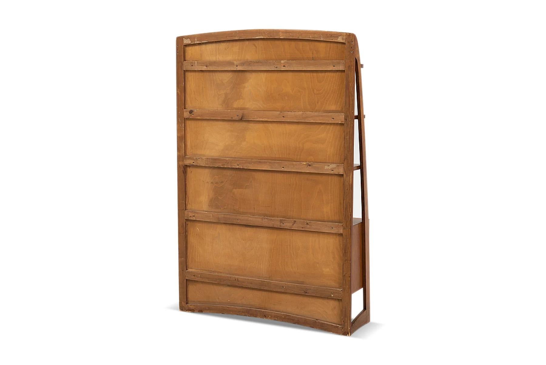 Swedish Organic swedish modern stained beech bookcase For Sale