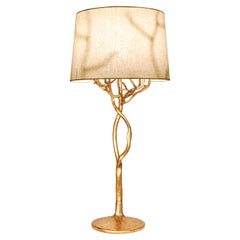 Organic Table Lamp “Etna” in Antique Gold Finish, Benediko