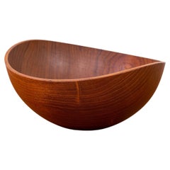 Organic Teak Bowl by Arvid Bergenblad, Hand Made in Sweden, 1950s