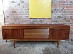 Organic Teak Large Sideboard with Burr Grain, Drawers & Cupboards Teak Legs