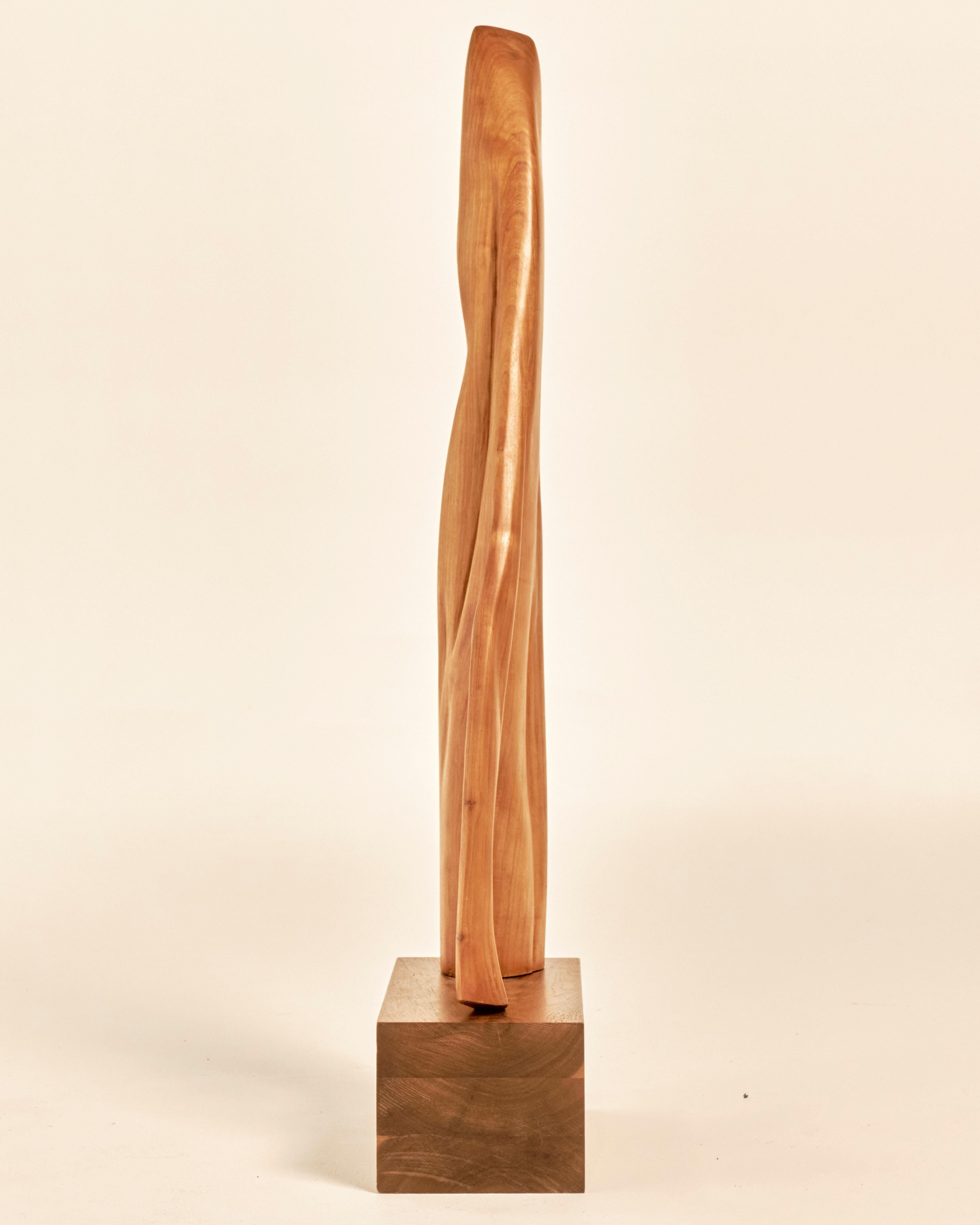 Sconosciuto Scultura astratta organica in piedi in legno di teak in vendita