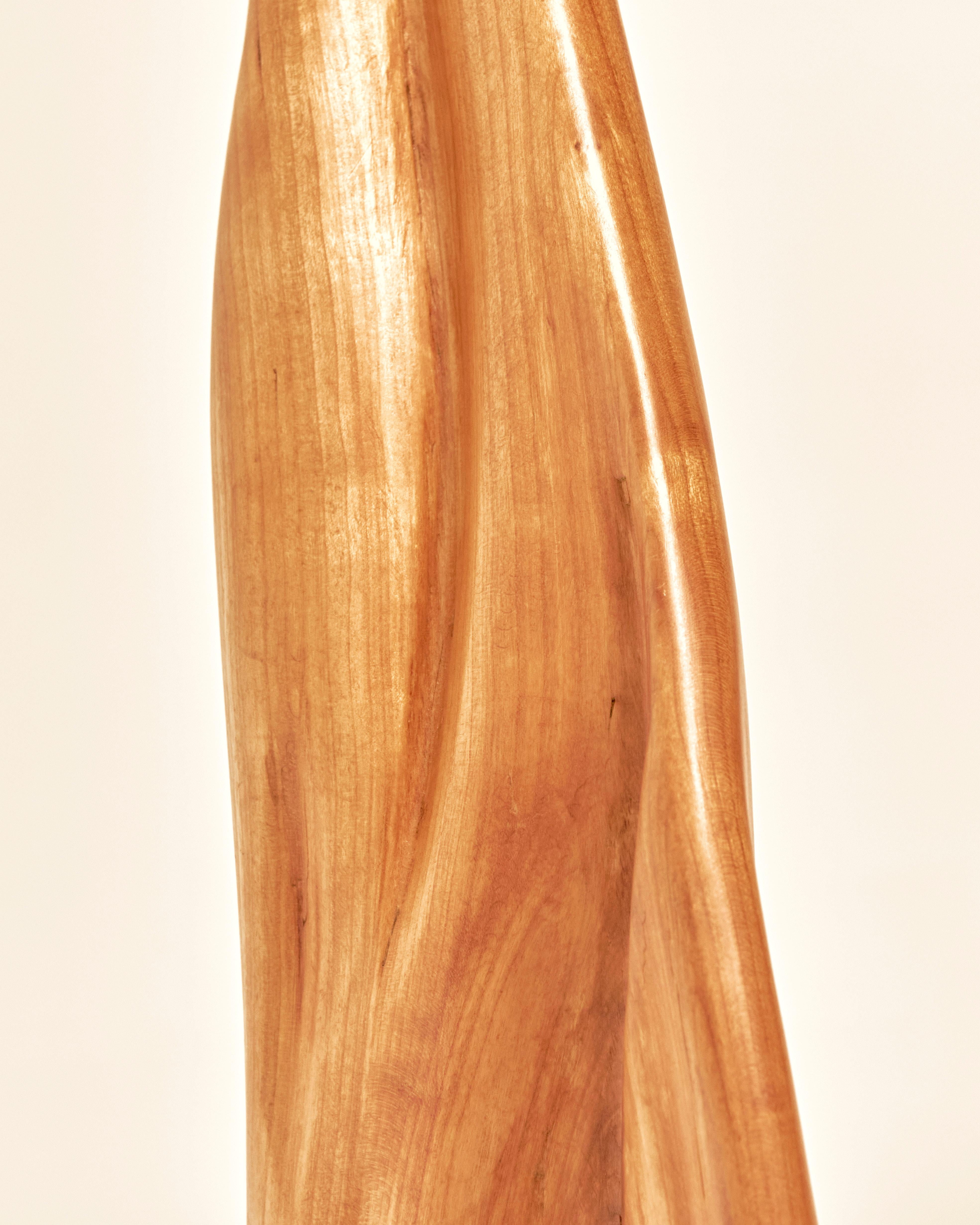 Metà XX secolo Scultura astratta organica in piedi in legno di teak in vendita