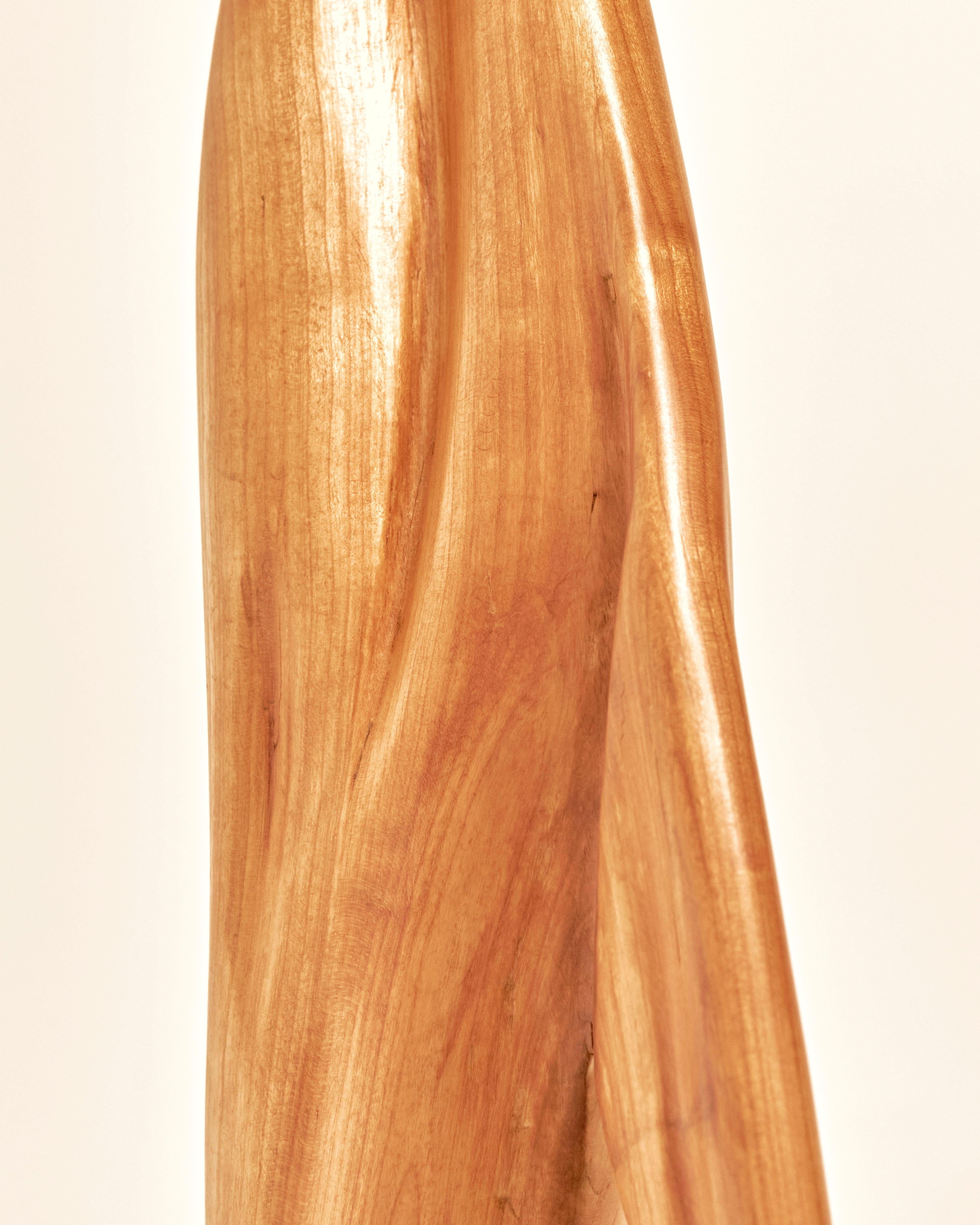 Teak Scultura astratta organica in piedi in legno di teak in vendita