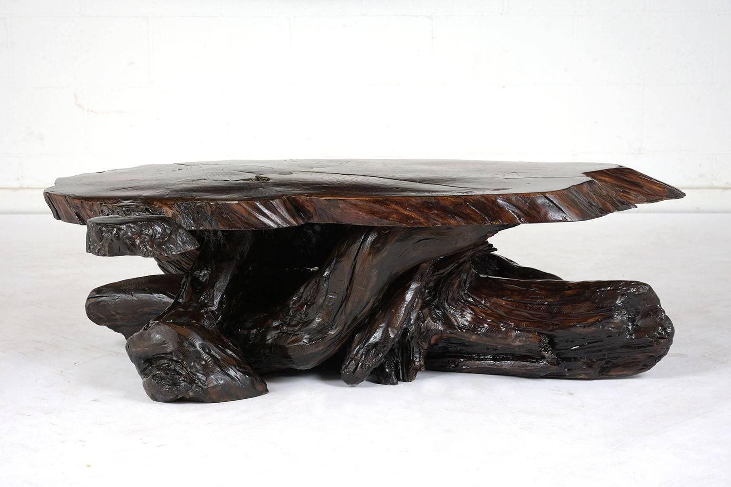 Organique Table basse en racines d'arbre biologique