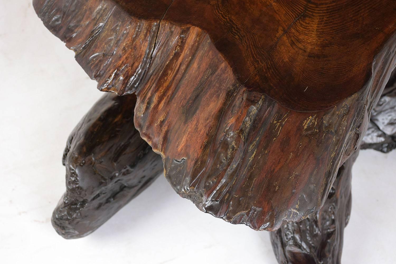 Table basse en racines d'arbre biologique 2