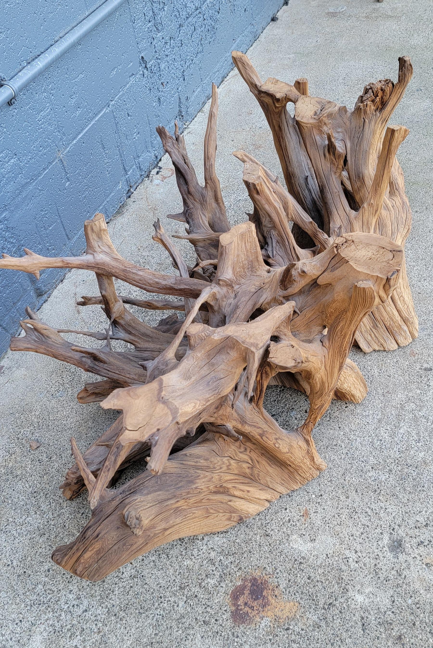 Organic Tree Root Coffee Table with Glass Top 3