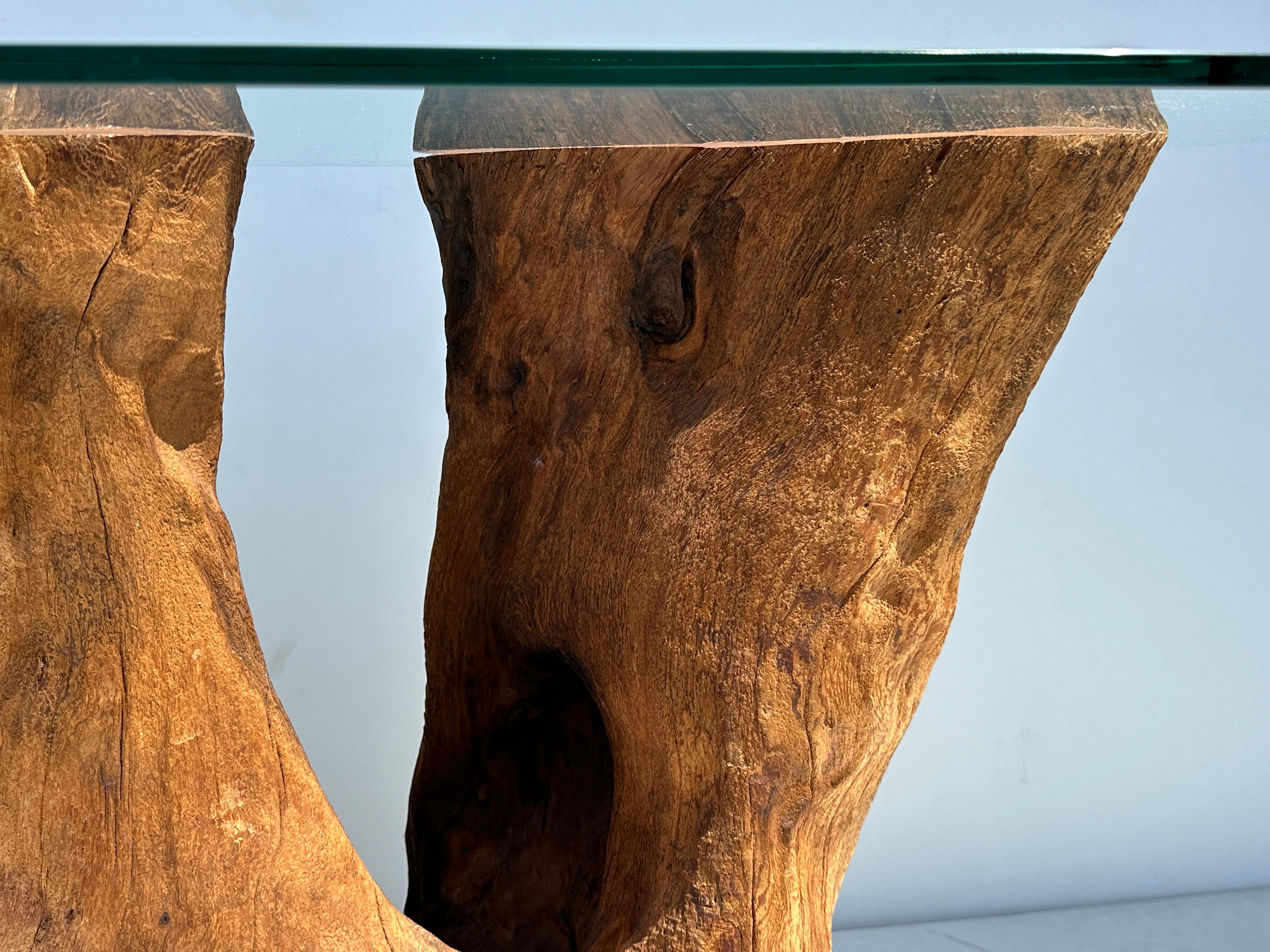 Organic Tree Trunk / Root Console Table For Sale 7