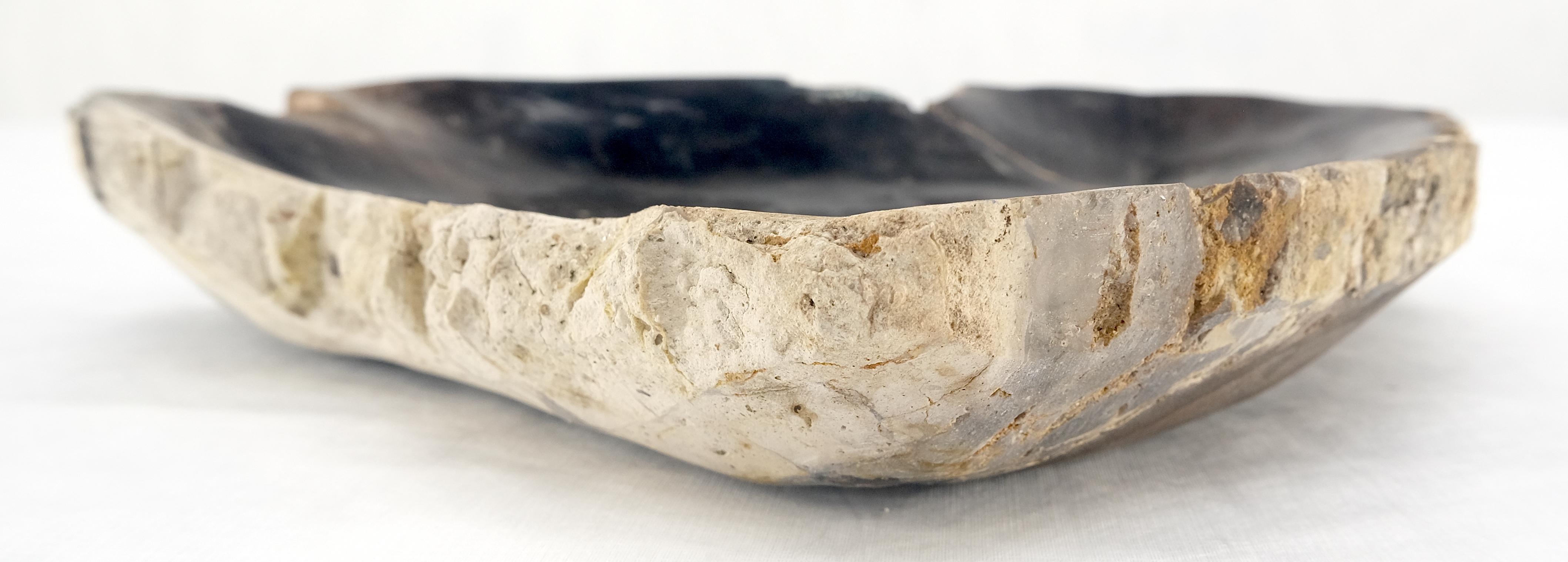 Forma triangular orgánica  Bandeja de madera petrificada negro y tostado Plato Cenicero Madera petrificada en venta